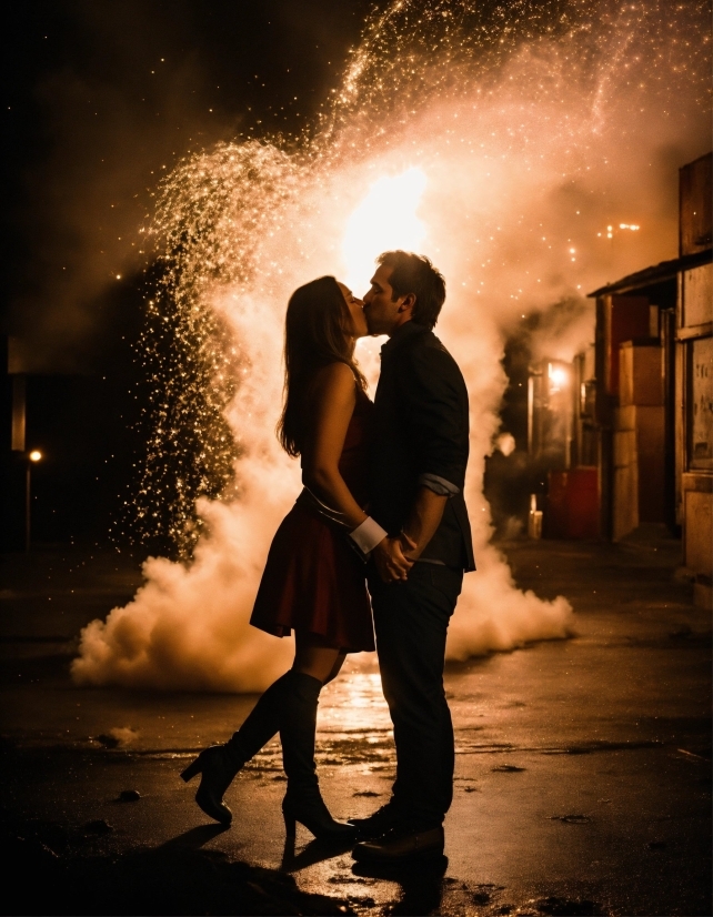 Cloud, Water, Fireworks, People In Nature, Sky, Flash Photography