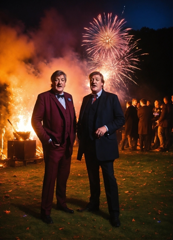 Fireworks, Light, Sky, Lighting, Flash Photography, Suit