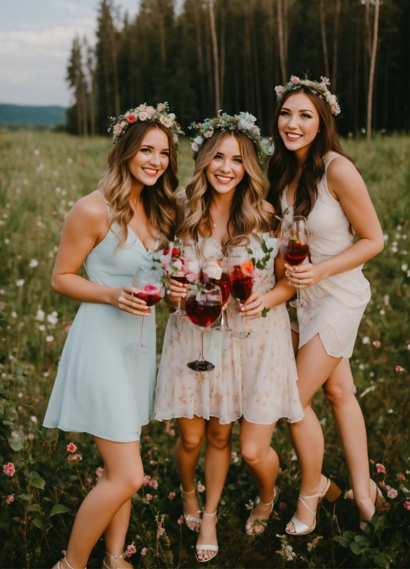 Smile, Plant, White, Nature, Dress, People In Nature