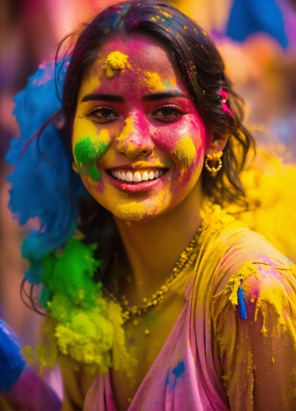 Smile, Chin, Hairstyle, Happy, Yellow, Performing Arts