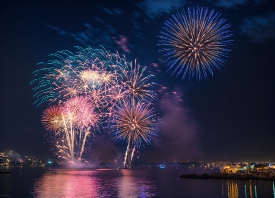 Water, Fireworks, Atmosphere, Sky, Light, Nature