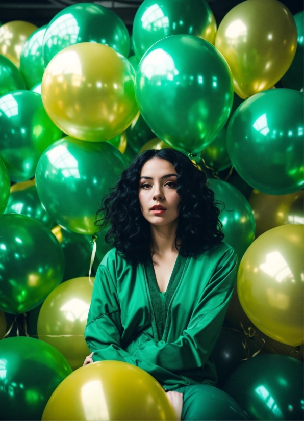 Photograph, Green, Light, Balloon, Lighting, Fun