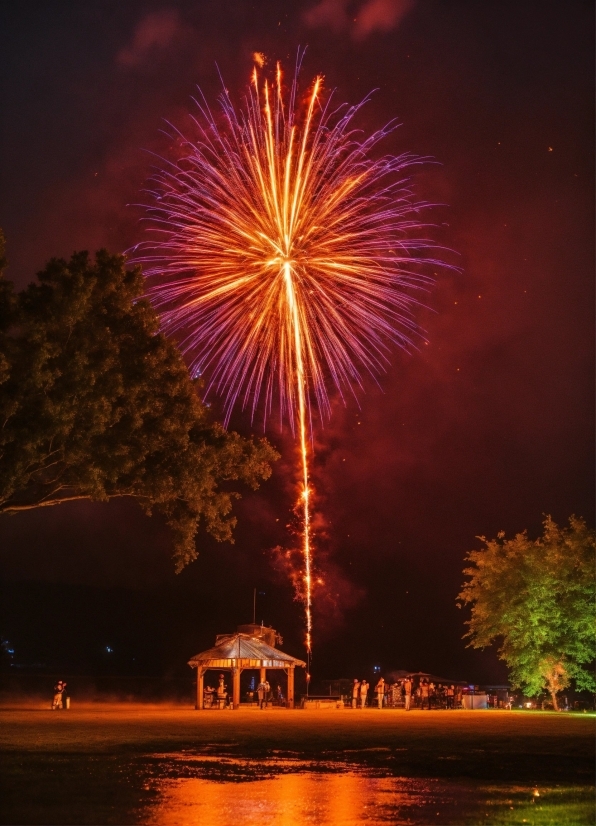 Water, Sky, Atmosphere, Fireworks, Light, Nature