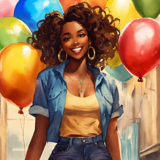 Clothing, Smile, Facial Expression, Human, Balloon, Happy