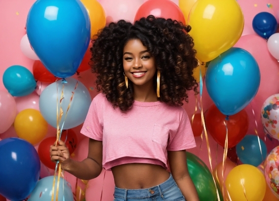 Smile, Photograph, Facial Expression, Blue, Balloon, Celebrating