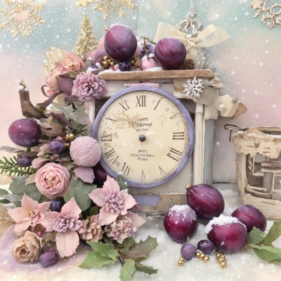 Plant, Clock, Pink, Flower Arranging, Petal, Flower