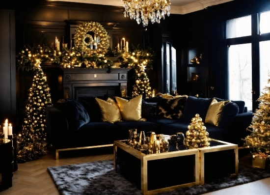 Furniture, Decoration, Light, Couch, Interior Design, Lighting