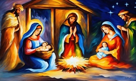 Art, Painting, Religious Item, Event, Nativity Scene, Visual Arts