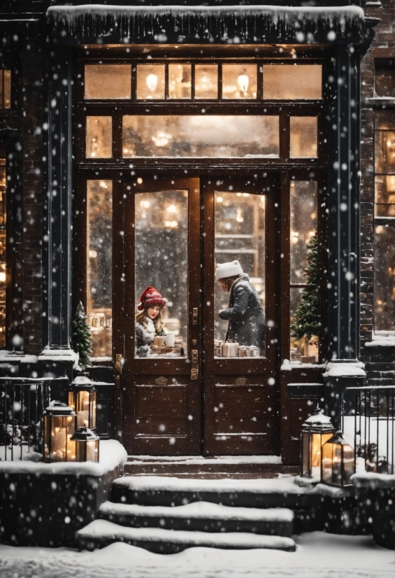 Building, Door, Window, Snow, Interior Design, Wood