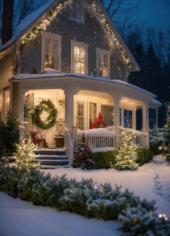 Plant, Window, Snow, Building, Door, Fixture