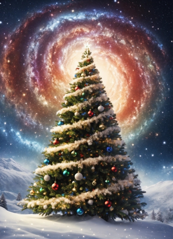 Christmas Tree, Sky, Atmosphere, World, Light, Nature