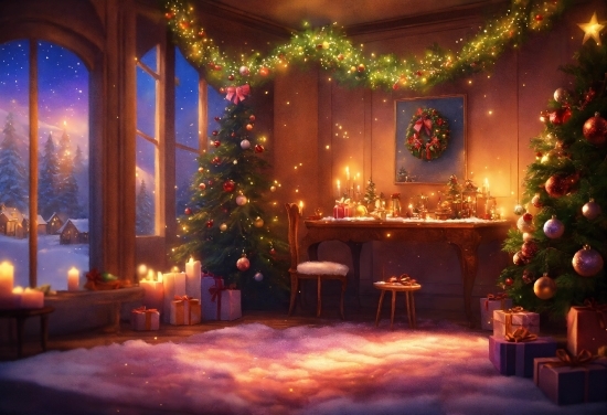 Decoration, Property, Light, Christmas Tree, Interior Design, Lighting