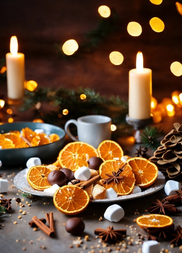 Candle, Food, Rangpur, Light, Tableware, Orange