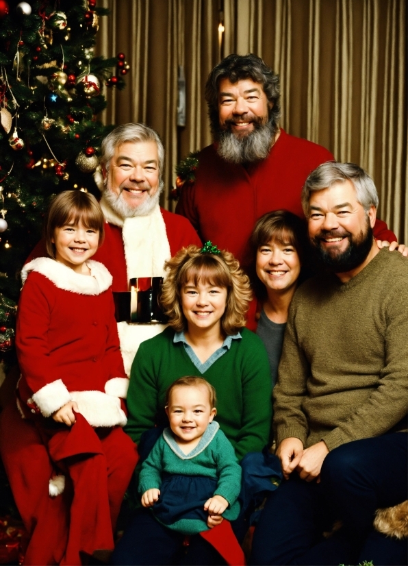 Smile, Face, Christmas Tree, Facial Expression, Beard, Happy