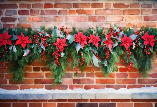 Flower, Plant, Leaf, Petal, Brick, Brickwork