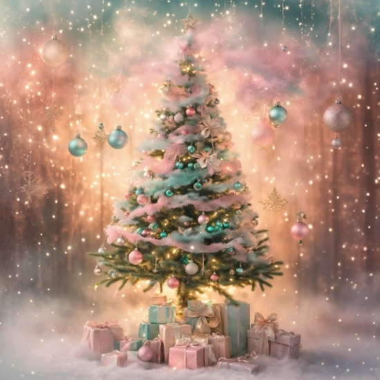 Christmas Tree, Photograph, Christmas Ornament, World, Light, Sky