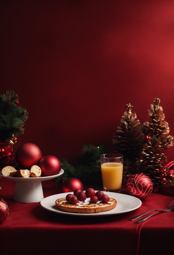 Food, Table, Tableware, Plant, Fruit, Christmas Tree