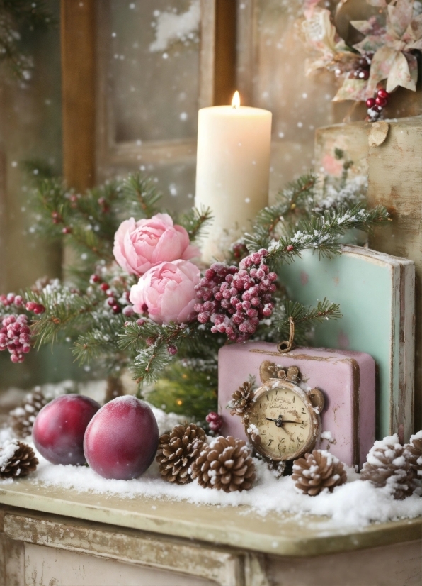 Flower, Candle, Plant, White, Light, Decoration