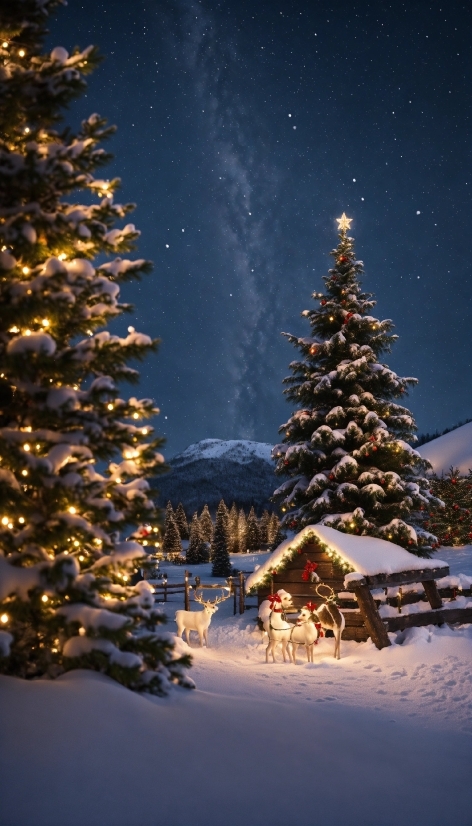 Sky, Plant, Snow, Light, Nature, World