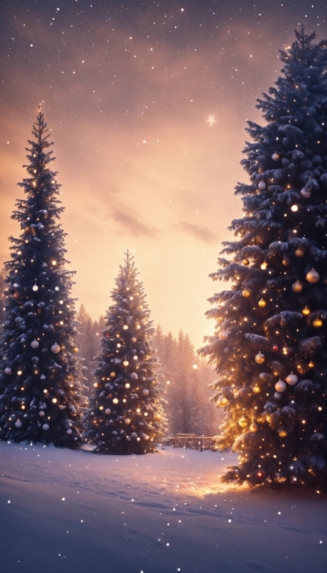 Plant, Sky, Atmosphere, Snow, Light, Nature