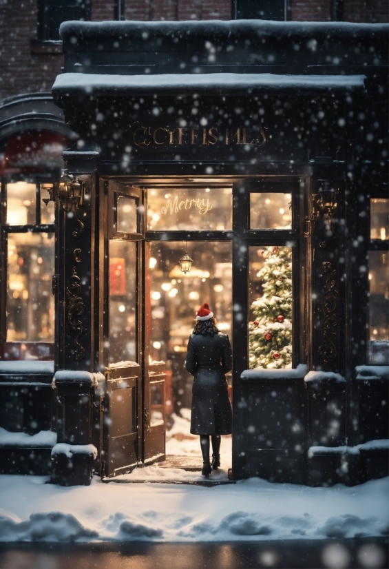 Window, Snow, Building, Door, Freezing, Sky