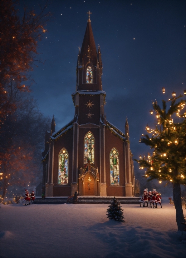 Sky, Light, World, Christmas Tree, Snow, Window