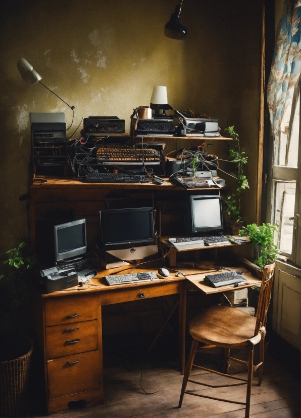 Computer, Table, Furniture, Personal Computer, Building, Computer Desk