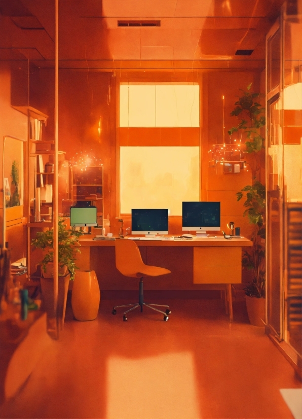 Table, Property, Furniture, Building, Plant, Orange