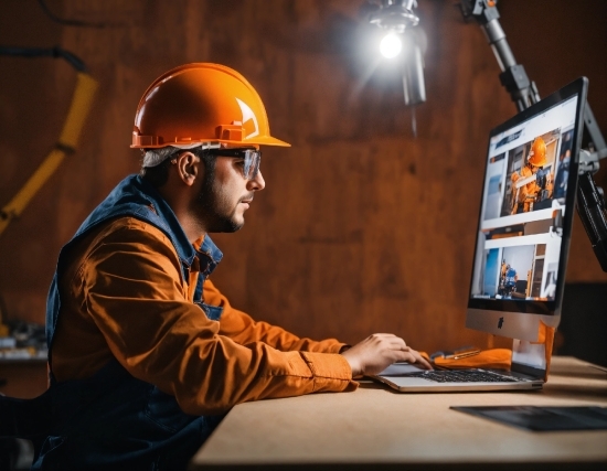 Computer, Personal Computer, Hard Hat, Helmet, Workwear, Computer Keyboard