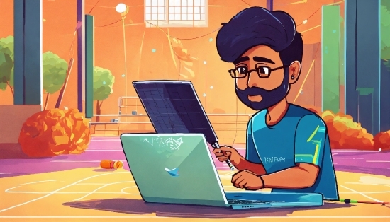 Personal Computer, Cartoon, Art, Laptop, Computer, Gadget