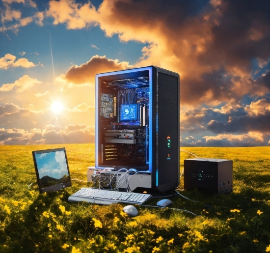 Cloud, Plant, Sky, Personal Computer, Computer, Lighting