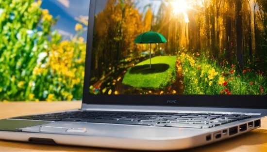 Computer, Laptop, Personal Computer, Plant, Green, Netbook