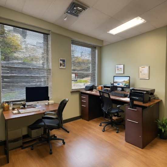 Furniture, Table, Computer, Property, Building, Window