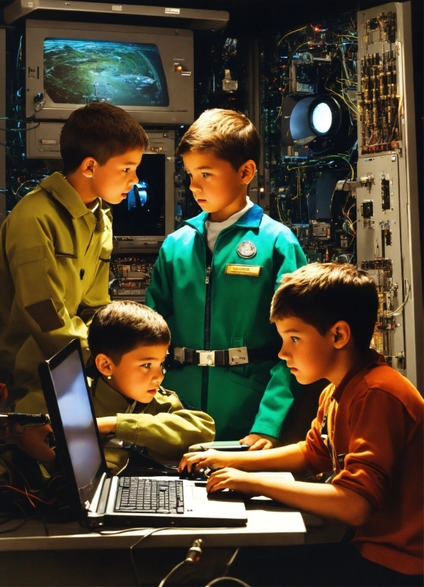 Computer, Shirt, Personal Computer, Laptop, Table, Standing