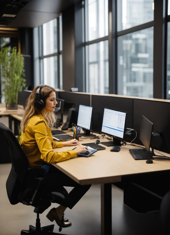 Computer, Table, Personal Computer, Furniture, Computer Desk, Office Chair