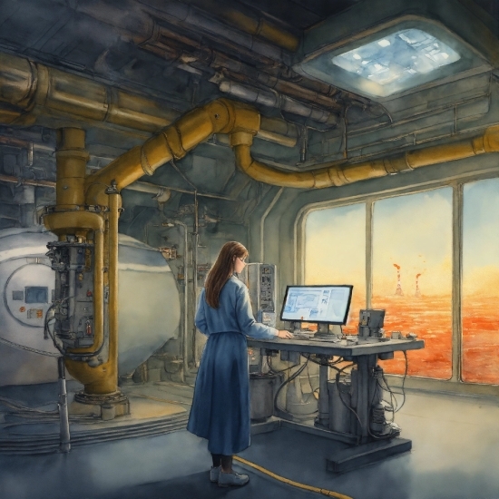 Computer, Gas, Laptop, Engineering, Machine, Space