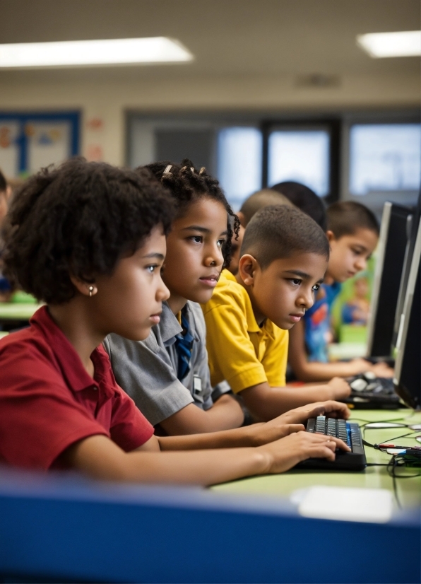 Hairstyle, Computer, Table, Personal Computer, Desk, Computer Monitor