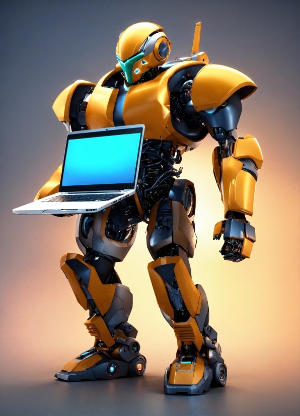 Toy, Laptop, Mecha, Electric Blue, Machine, Computer