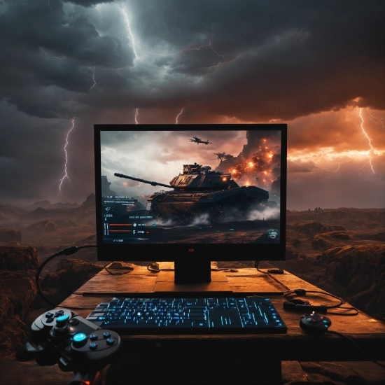 Cloud, Computer, Sky, Personal Computer, Atmosphere, Lightning