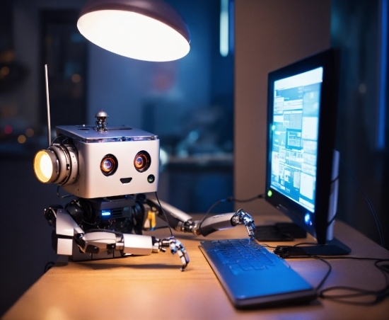 Computer, Computer Keyboard, Peripheral, Table, Computer Monitor, Personal Computer