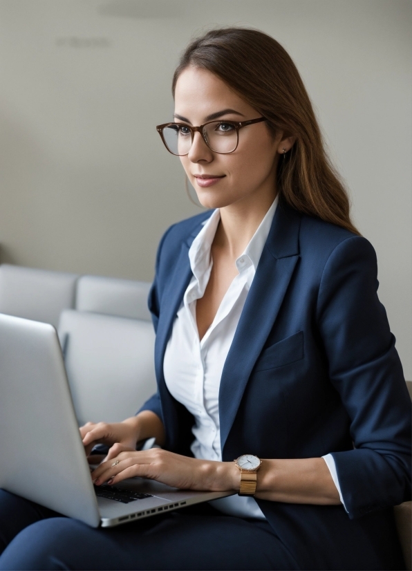 Glasses, Shoulder, Laptop, Personal Computer, Computer, Netbook