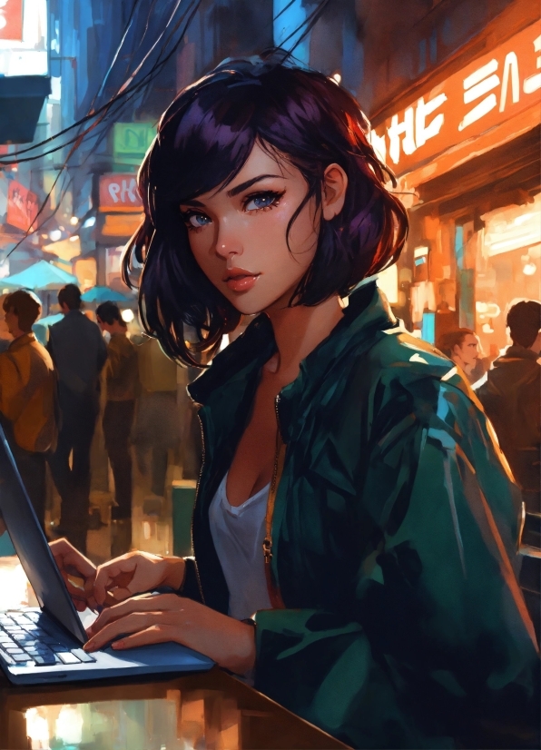 Hairstyle, Human, Computer, Cool, Laptop, Black Hair