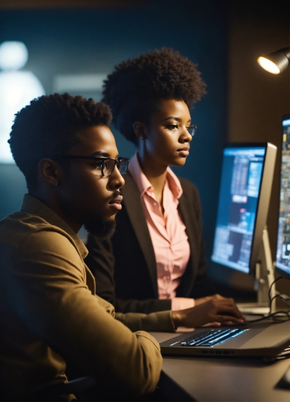 Glasses, Computer, Personal Computer, Jheri Curl, Computer Keyboard, Computer Monitor