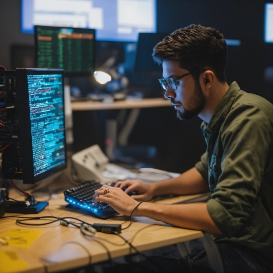 Computer, Personal Computer, Table, Computer Keyboard, Computer Monitor, Peripheral