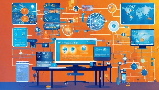 Blue, Table, Orange, Engineering, Electric Blue, Desk