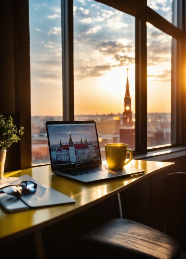 Table, Cloud, Sky, Computer, Personal Computer, Laptop