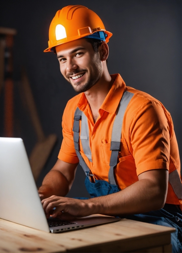 Helmet, Hard Hat, Computer, Personal Computer, Workwear, Laptop