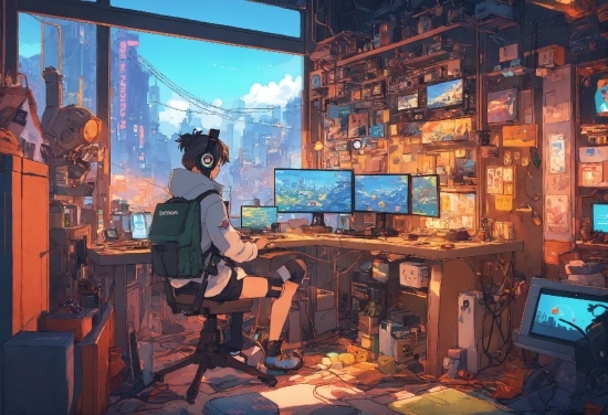 Computer, Desk, Art, Personal Computer, Technology, Space