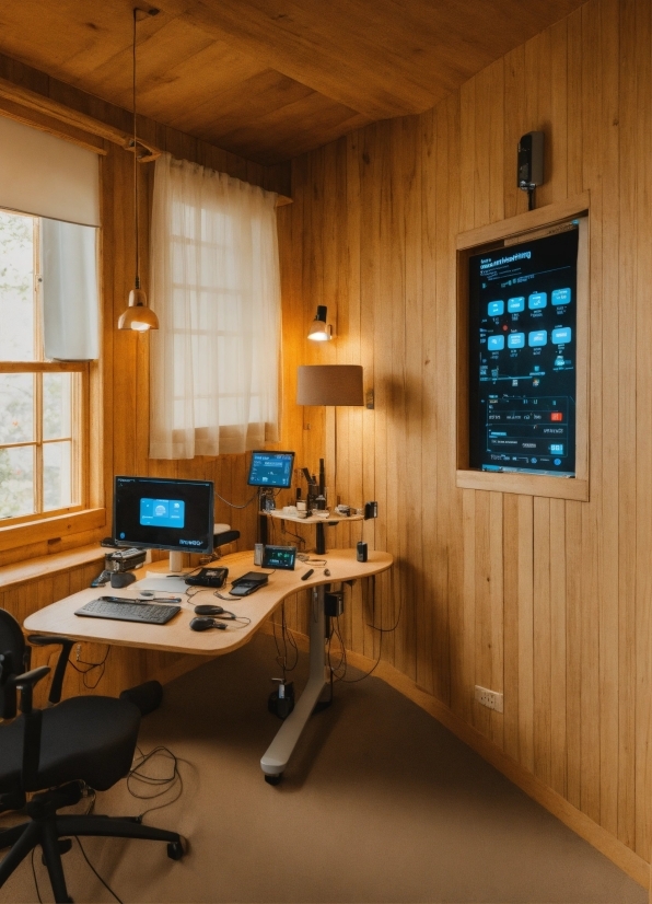 Table, Furniture, Window, Personal Computer, Laptop, Building