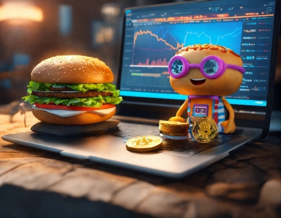 Food, Toy, Bun, Sandwich, Staple Food, Computer